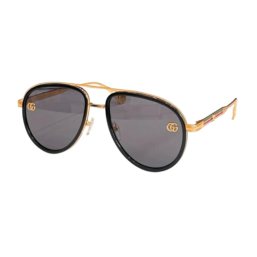 Gucci Aviator glasses eggplant silver/leopard/teal/black silver/black gold/eggplant black color Size 52口18-145