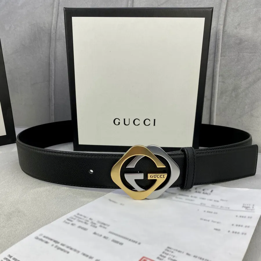 Gucci Men's Double G Buckle Belt In Brown/Red/Black/Beige Calfskin With Gold/Silver Hardware 40mm