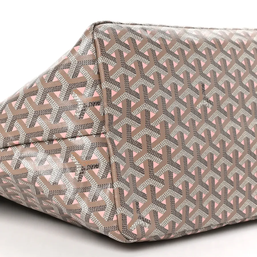 Goyard Saint Louis Claire Voie GM Grege / Powder Pink Goyardine Canvas