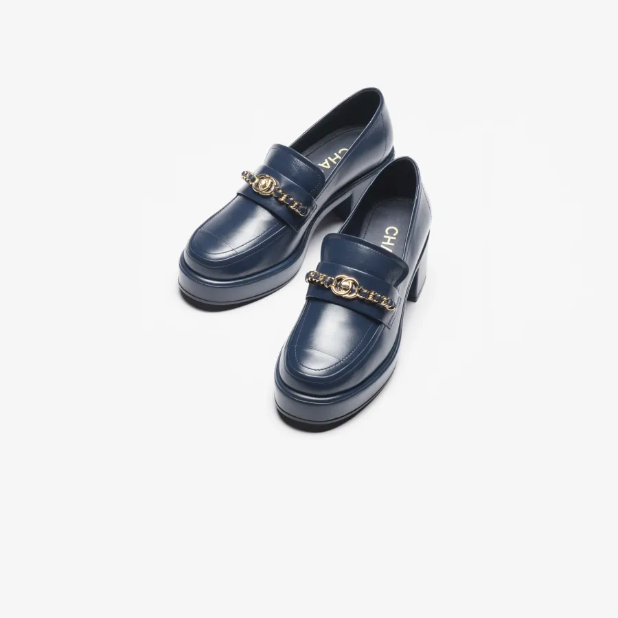 Chanel Navy calfskin Loafers