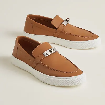 HERMES Game Brown Loafers