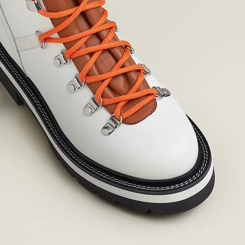 HERMES Hike White ankle boots