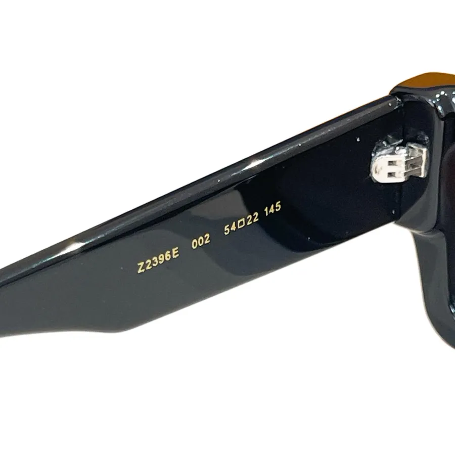 Louis Vuitton Square Glass pearls frame glasses black/eggplant/brown color Size 53口22-145