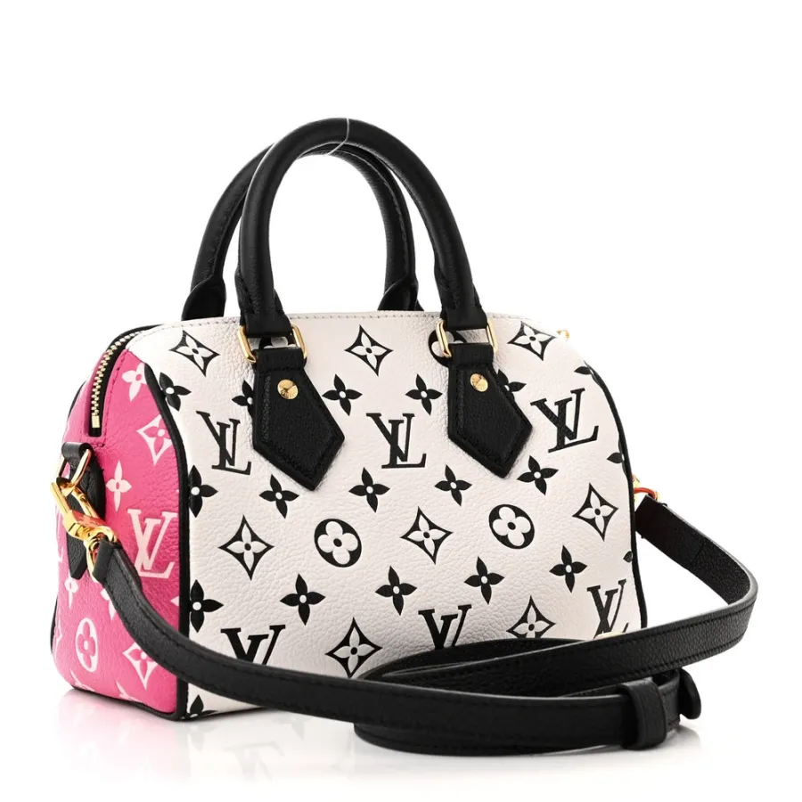 Louis Vuitton Spring in the City Speedy Bandoulière 20 Black/White/Pink Monogram Empreinte Leather