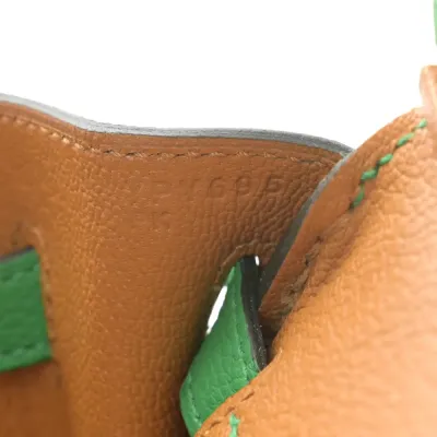 Hermès Verso Birkin 25 Bambou/Caramel Togo Leather Palladium Hardware