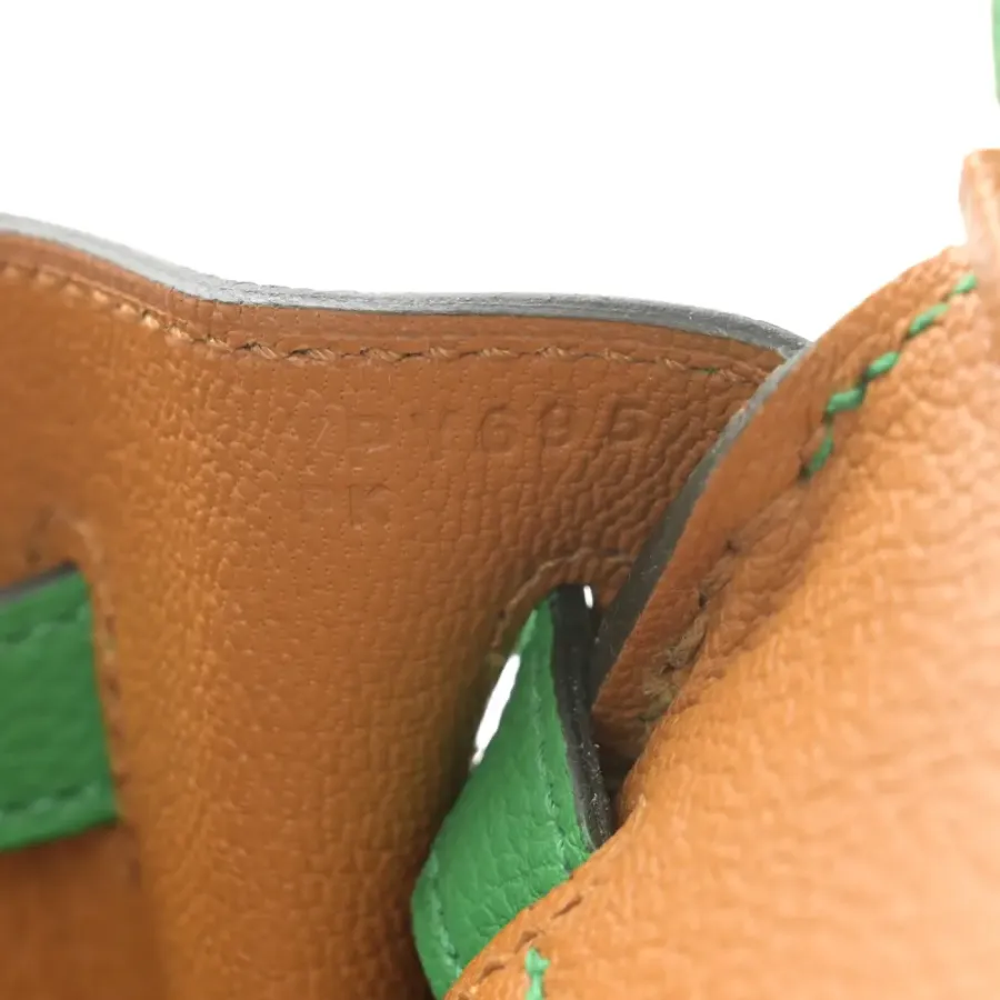 Hermès Verso Birkin 25 Bambou/Caramel Togo Leather Palladium Hardware