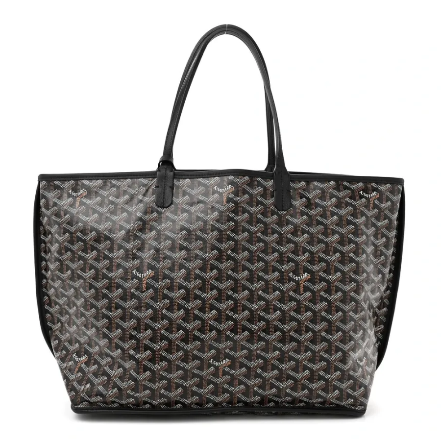Goyard Reversible Anjou Tote PM Black Goyardine Canvas
