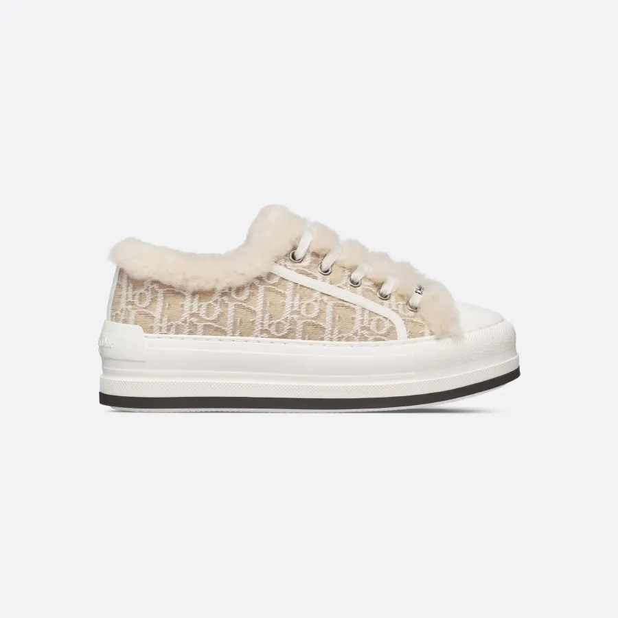 Dior Beige add pile platform sneakers