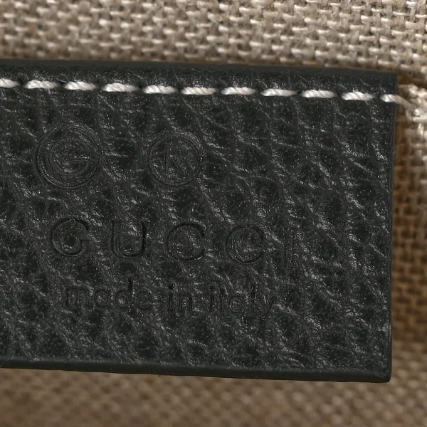 Gucci Small Interlocking G Shoulder Bag Black Dollar Calfskin Leather Gold Hardware - Image 2