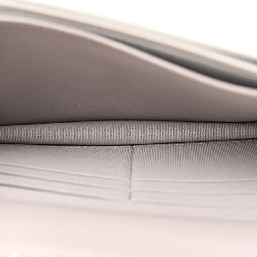 Trendy Chanel Wallet On Chain - Grey Lambskin