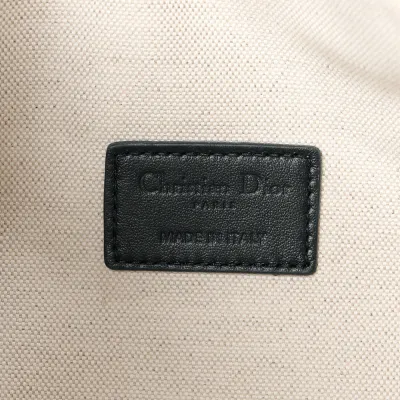 Dior Medium DiorTravel Nomad Pouch Blue Oblique Canvas Gold Hardware