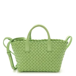 Bottega Veneta Mini Intrecciato Cabat Light Green Nappa Leather