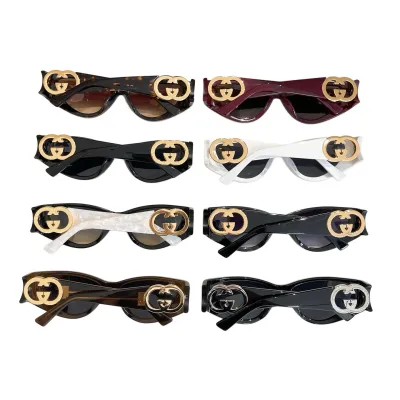 Gucci Cat Eye glasses leopard brown/tawny/white/black gold/black silver/eggplant color Size 55口14-143