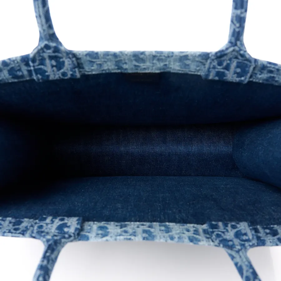 Dior Large Book Tote Blue Oblique Denim