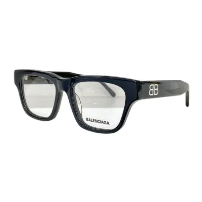 Balenciaga square frame glasses black silver/leopard cyan/coffee/black gold/blue brown/black yellow color Size 53口18-145