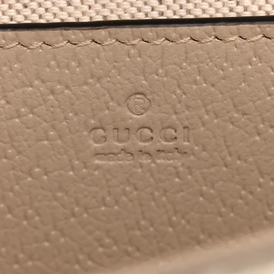 Gucci Mini Web Ophidia Envelope Shoulder Bag Beige / Mystic White / Oatmeal GG Supreme Monogram Canvas & Textured Dollar Calfskin Leather Gold Hardware