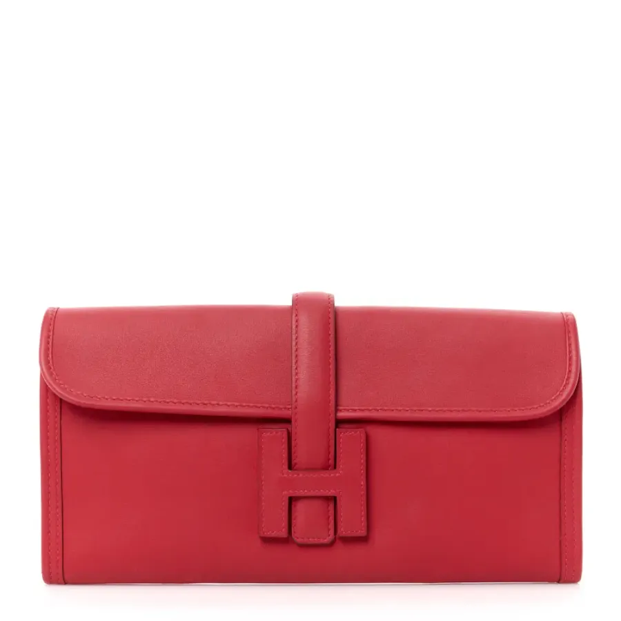 Hermès Jige Elan 29 Clutch Rouge Tomate Swift Leather