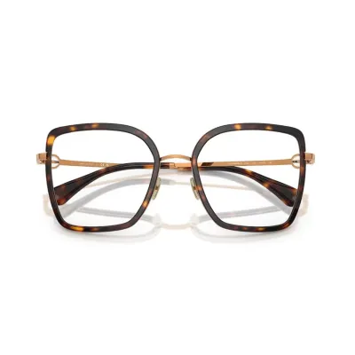 CHANEL square frame glasses black rose gold color size 56口-18-142