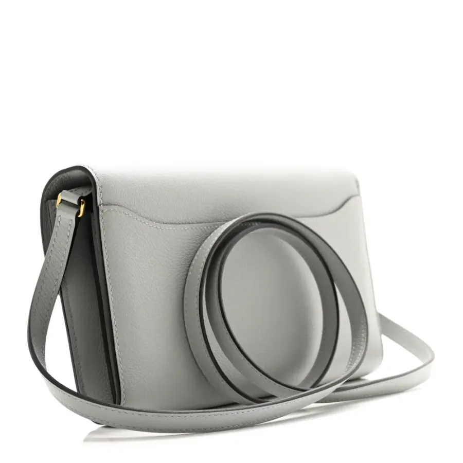 Hermès Constance Wallet To Go Bleu Glacier Evercolor Leather Gold Hardware