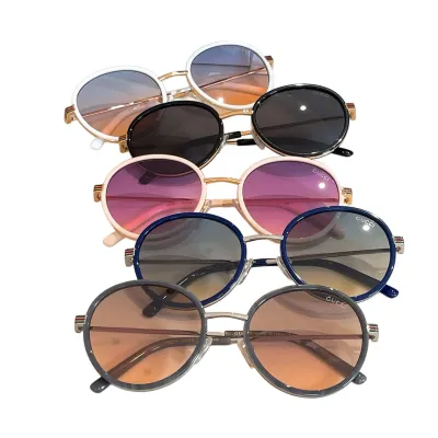 Gucci round frame glasses black gold/white/black silver/beige/blue silver color Size 57口18-145