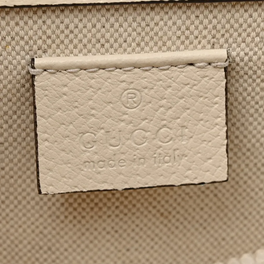 Gucci Small Dionysus Shoulder Bag Mystic White Textured Calfskin Leather & Crystal Aged Silver Hardware
