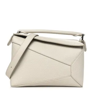 Loewe Puzzle Bag Small Soft White Soft Grained Calfskin Leather