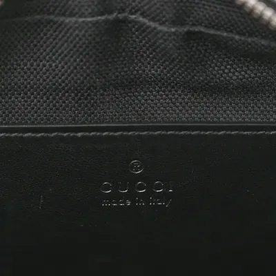 Gucci Small GG Marmont Chain Shoulder Bag Black Calfskin Leather Black Hardware