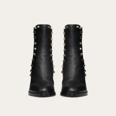VALENTINO ROCKSTUD Peeled calf rivet ankle boots (heel height 8cm)