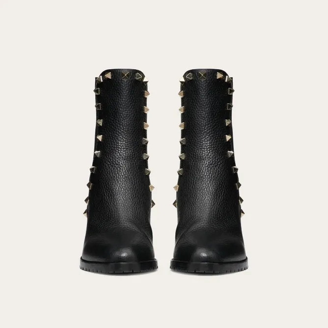 VALENTINO ROCKSTUD Peeled calf rivet ankle boots (heel height 8cm)