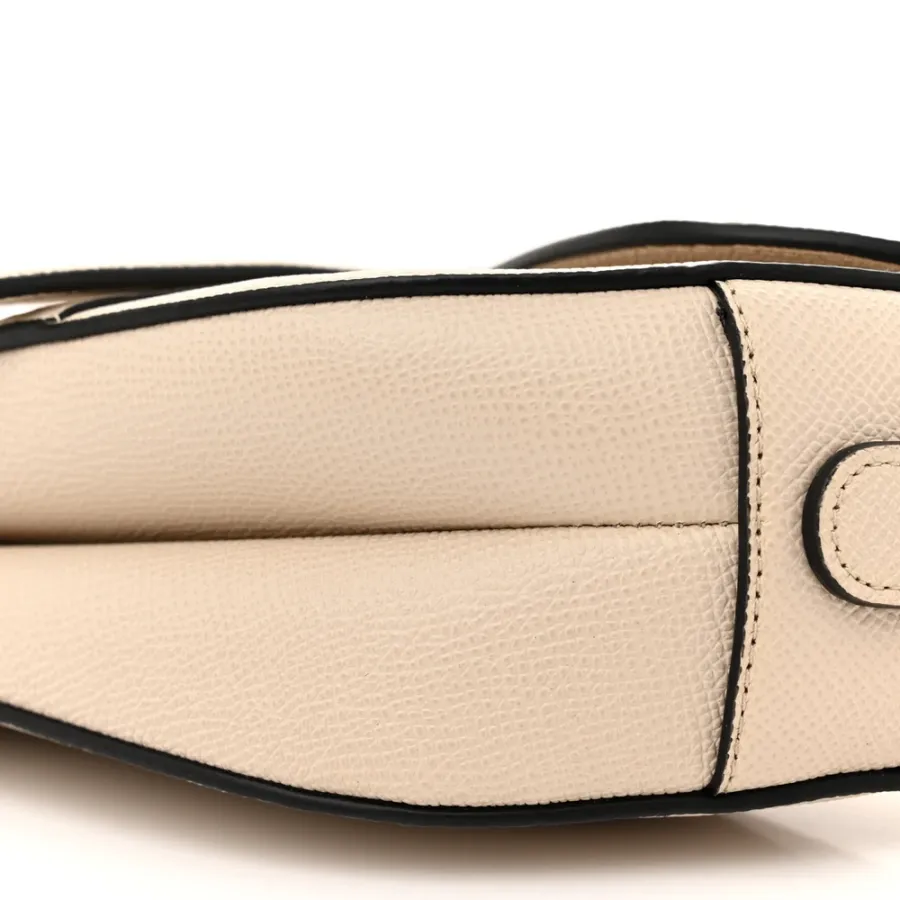 Dior Medium Saddle Bag With Strap Hazelnut Grained Calfskin Leather Gold Hardware