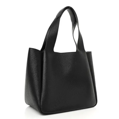Prada Medium Dynamique Tote Black Vitello Daino Leather