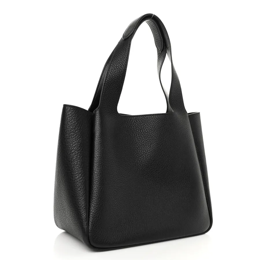 Prada Medium Dynamique Tote Black Vitello Daino Leather