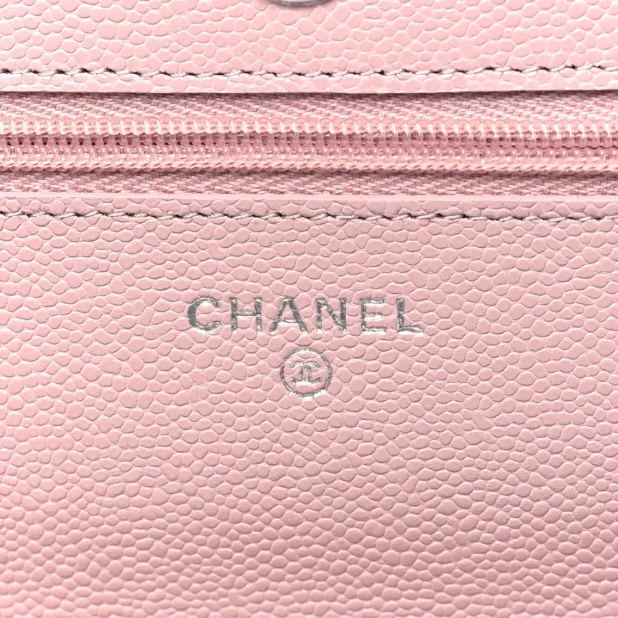 Grade Chanel Wallet On Chain - Light Pink Caviar