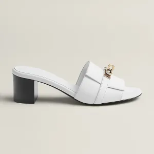HERMES Gigi High Heels Sandal High-heeled slippers white Slippers