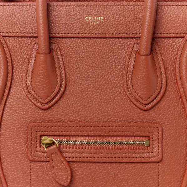 Celine Nano Luggage Bag Lychee Drummed Calfskin Leather - Image 2