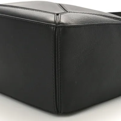 Loewe Puzzle Bag Small Black Calfskin Leather