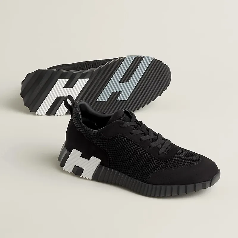 HERMES black Sneakers Bouncing Sports Shoes