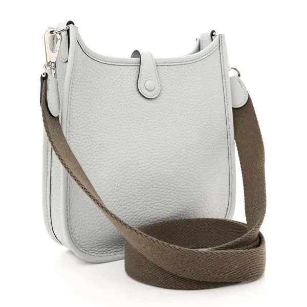 Hermès Amazone Evelyne TPM Bleu Pâle / Étain Taurillon Clemence Leather Palladium Silver Hardware - Image 3