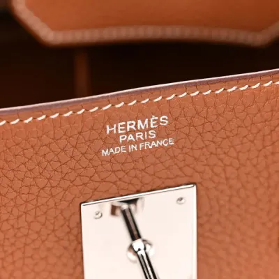 Hermès Birkin  Brown Epsom Leather Palladium Hardware