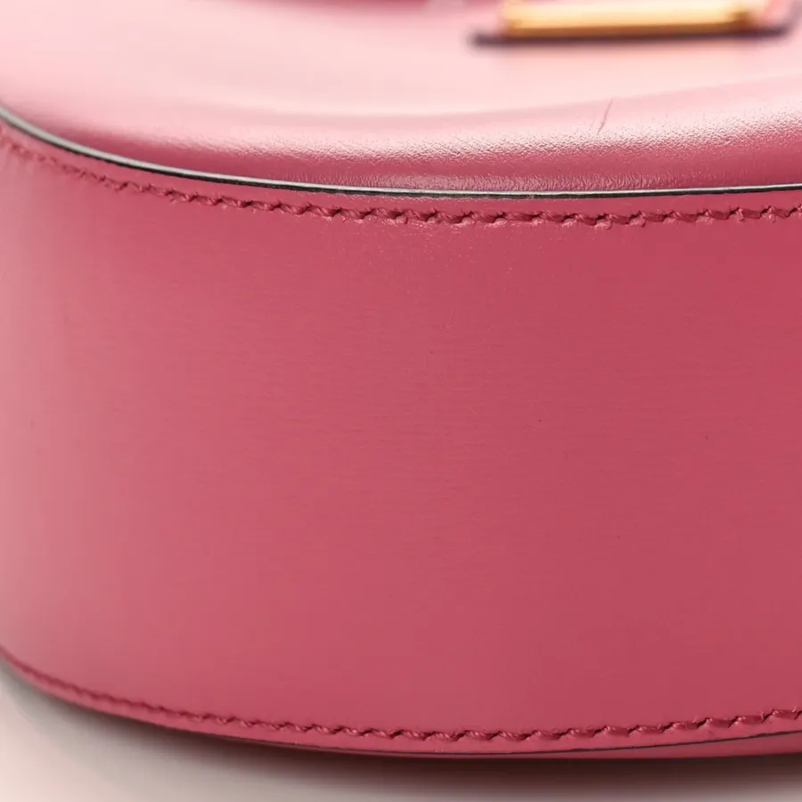 Prada Medium Shoulder Bag Black/Pink Box Calfskin Leather Gold Hardware