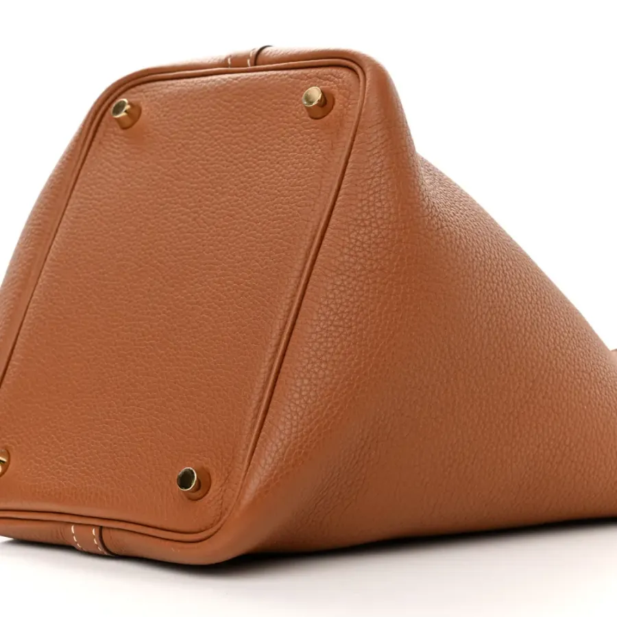 Hermès Picotin Lock 18 PM Brown Taurillon Clemence Leather Gold Hardware