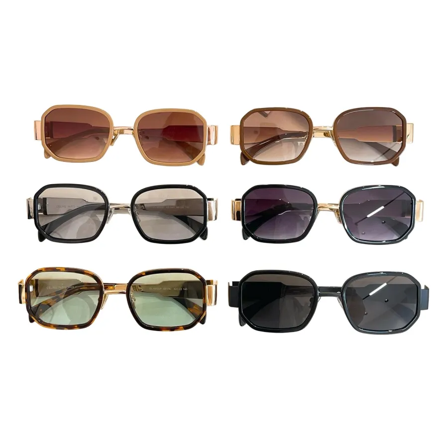 Celine square frame glasses rose gold/brown/leopard/black gold/black/black silver color Size 52口22-145
