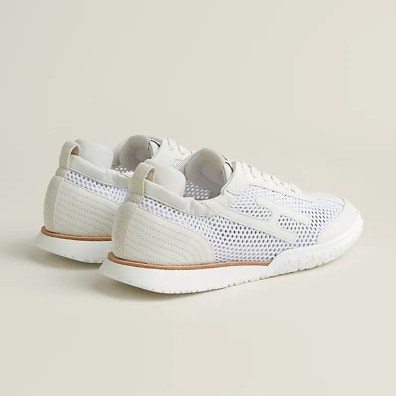 HERMES Jet Sneakers White Sports Shoes