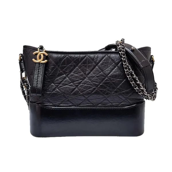 Black Quilted Chanel Bag Quilted Calfskin Leather - Image 9