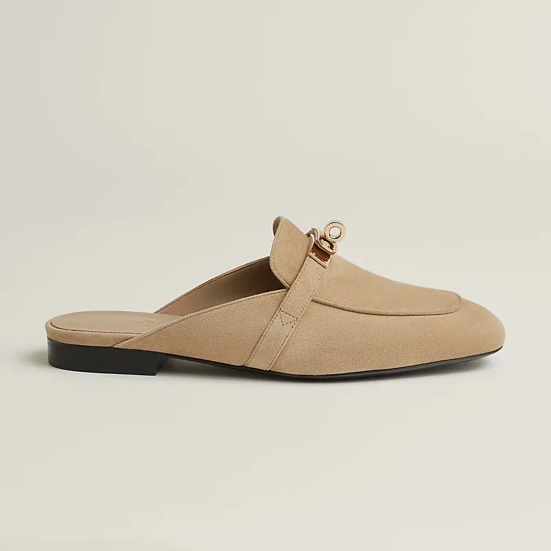 HERMES Oz Mule Beige color Slippers