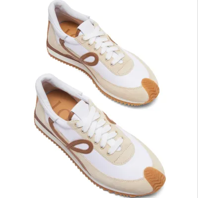 LOEWE Nylon and suede smooth sneakers