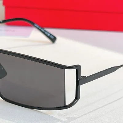 Saint Laurent square frame black/grey silver/olive gold color Size 65口15-145