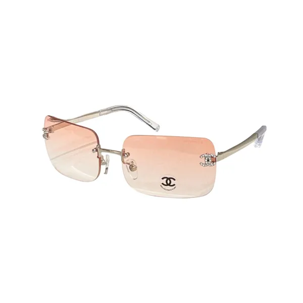 CHANEL square frame glasses black/pink/purple/tawny/grey/blue/lilac/bone color size 55-19-130 - Image 3