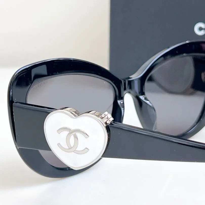 CHANEL glasses black silver color size 55-19-140