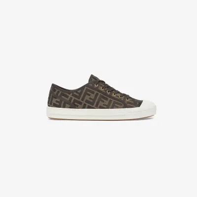 FENDI Brown FF low-top shoes